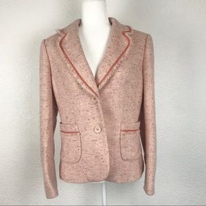 At studio Tweed blazer